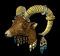 Rare Antlers Skull Casque & Repaired